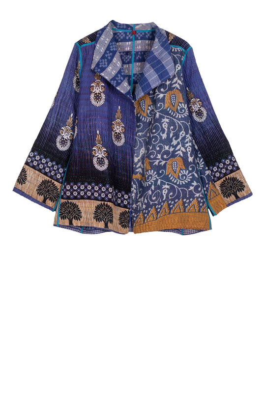 VINTAGE COTTON KANTHA SHORT JACKET