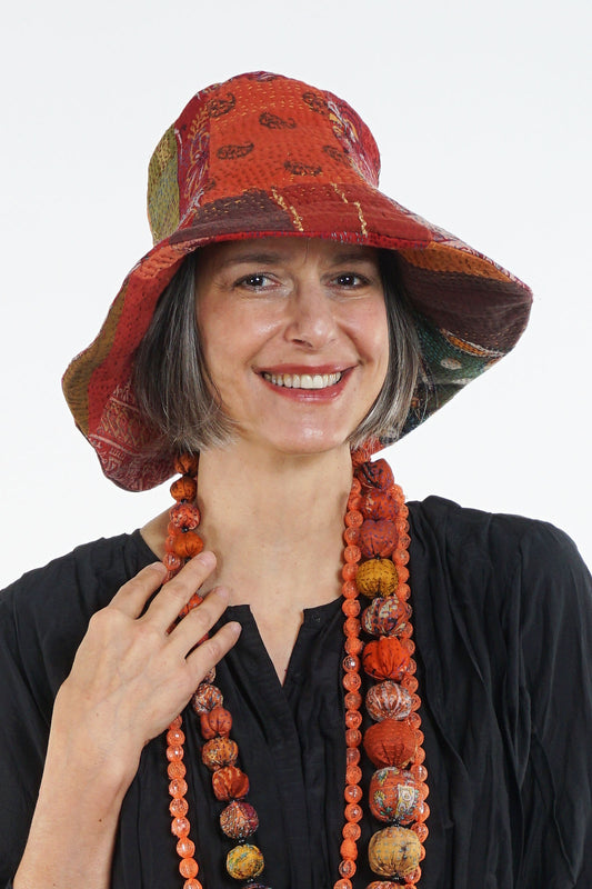 KANTHA TULIP HAT BY KYOKO MURAYAMA