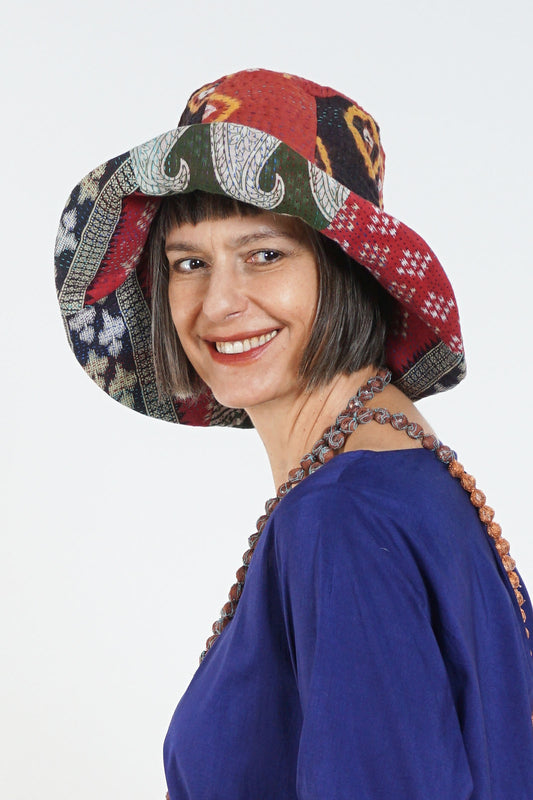 KANTHA TULIP HAT BY KYOKO MURAYAMA