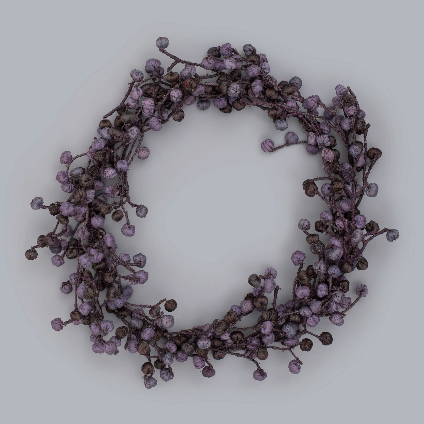 Lavender Kantha Metallic  Wreath