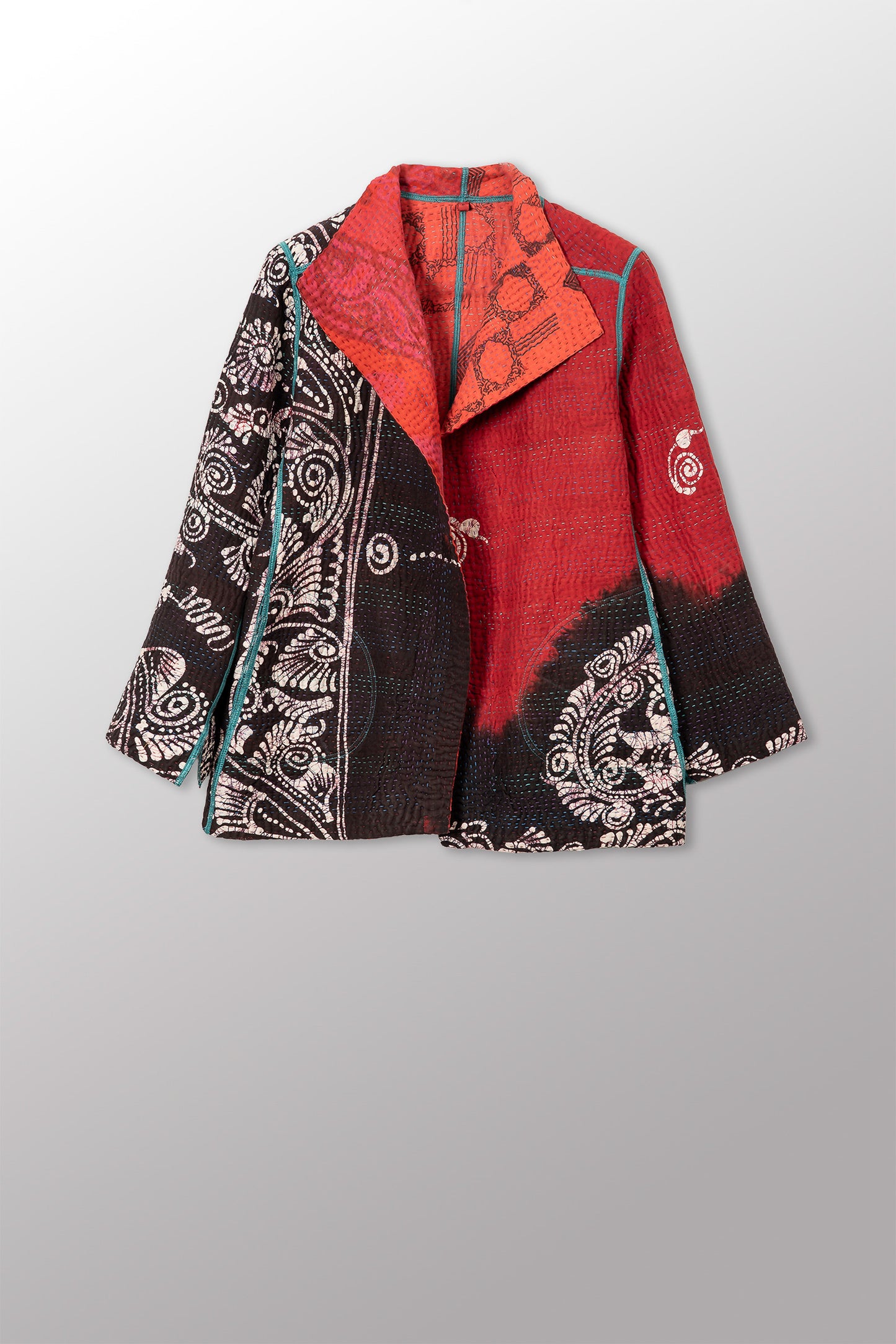 VINTAGE COTTON KANTHA SHORT JKT - cv4007-0346s -