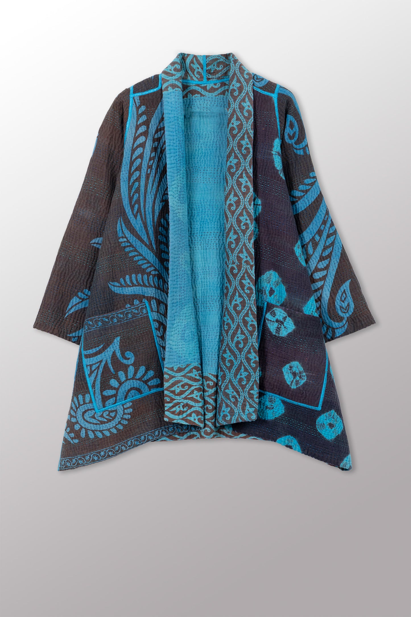 COTTON OVERDYE KANTHA A-LINE JKT - ov4003-ctuq005a -