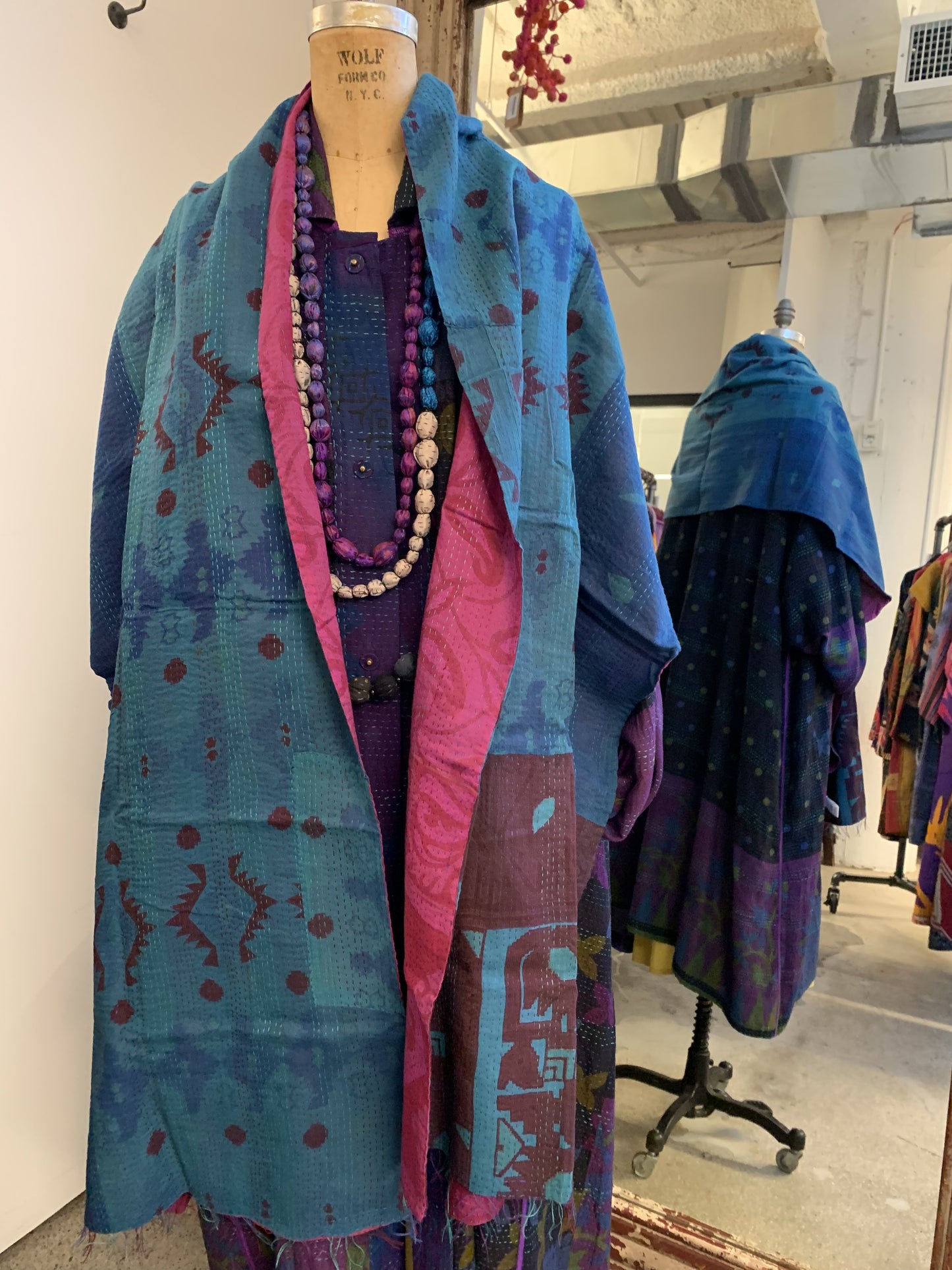 VINTAGE COTTON KANTHA SCARF STANDARD - cv2801-0002a -