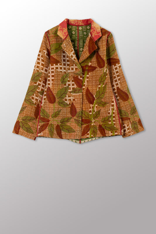 VINTAGE COTTON KANTHA SIMPLE JKT - cv4022-0098m -