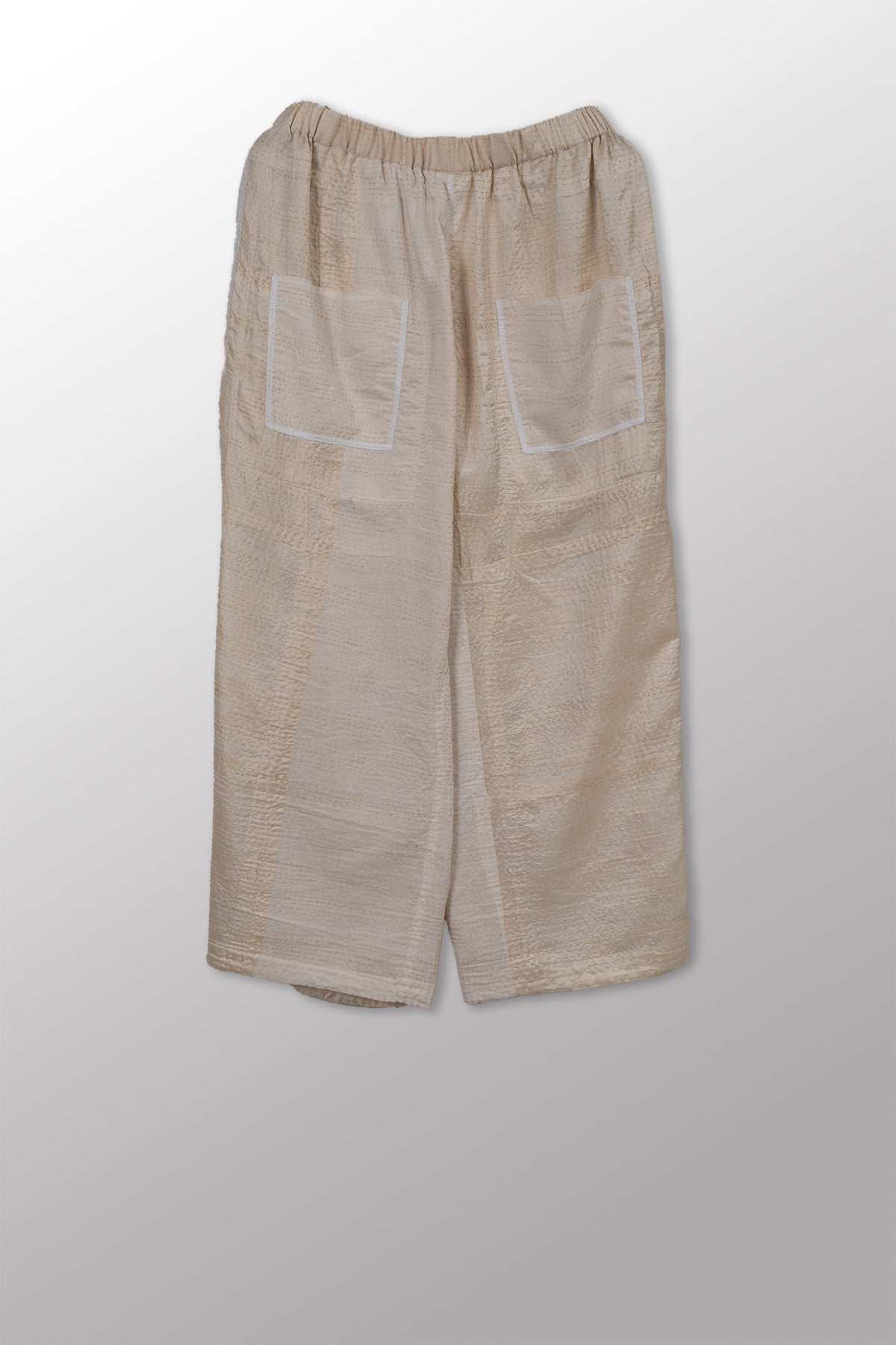 JAIPUR WHITE KANTHA BAGGY PANTS - jw2642-ivy -