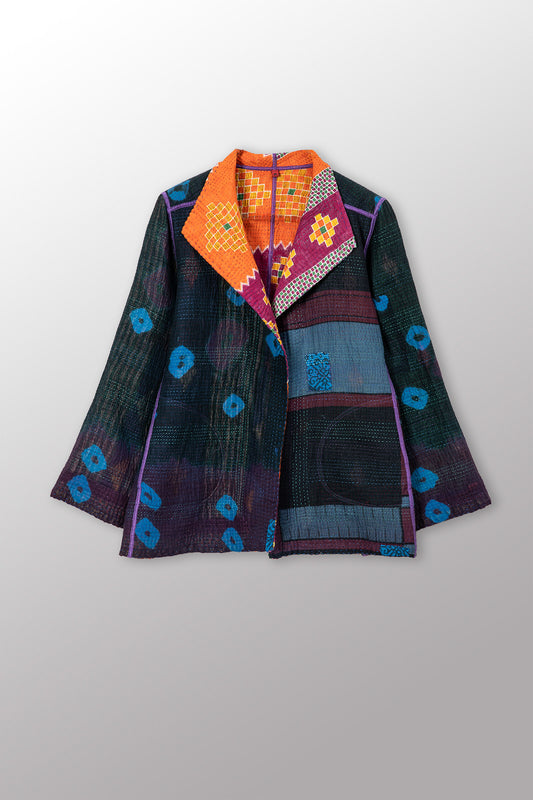 VINTAGE COTTON KANTHA SHORT JKT - cv4007-0345m -