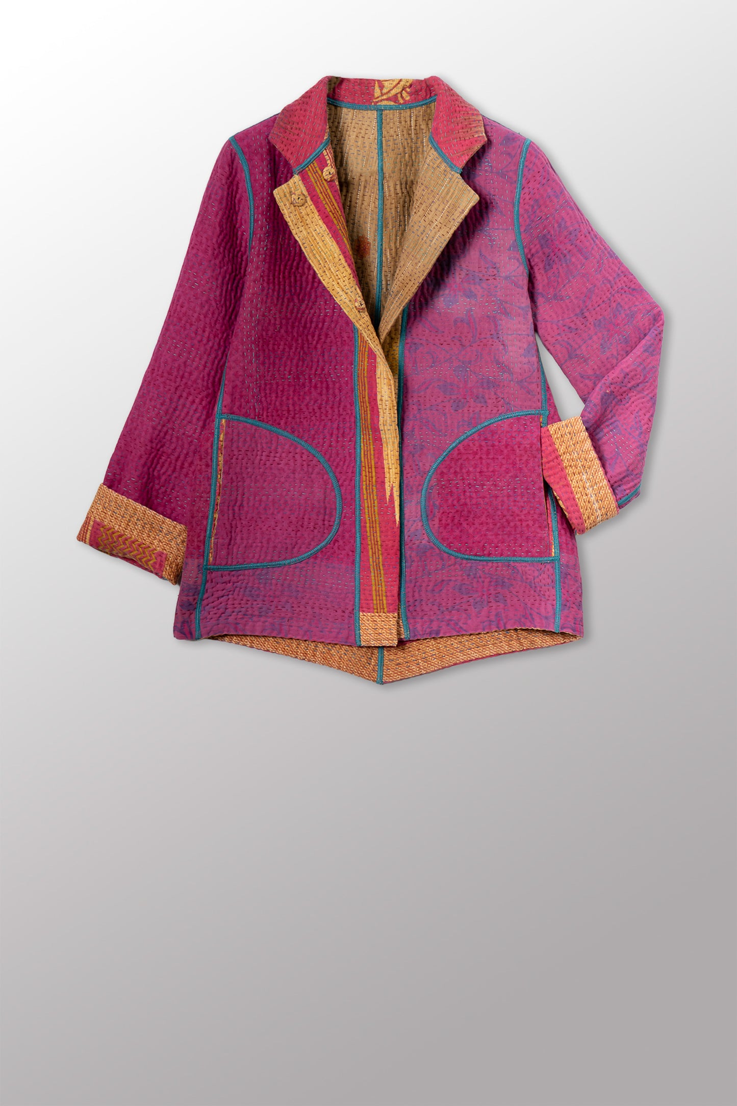 COTTON OVERDYE KANTHA SIMPLE JKT - ov4022-cfus004s -