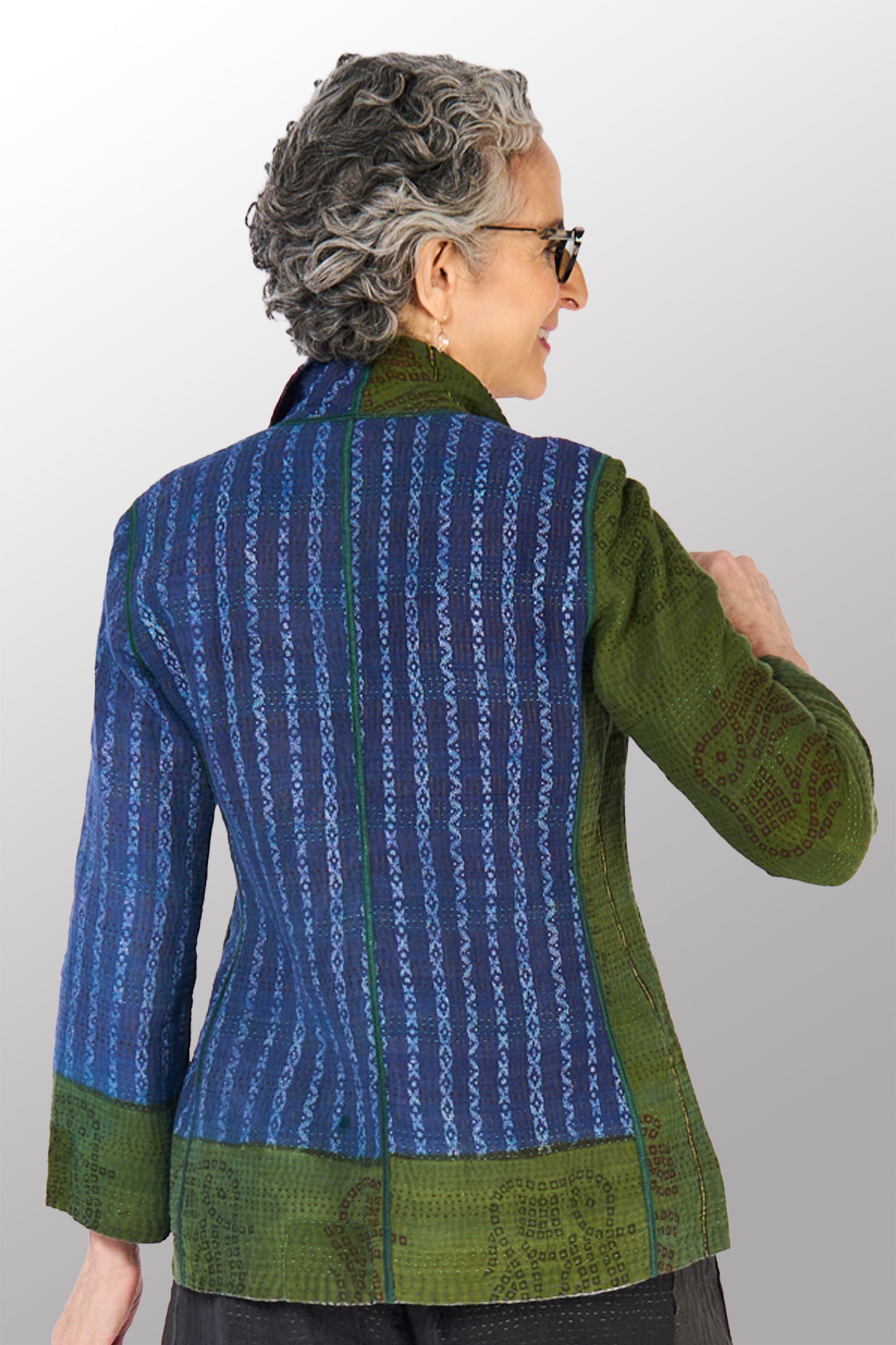 VINTAGE COTTON KANTHA SHORT JKT - cv4007-0337s -