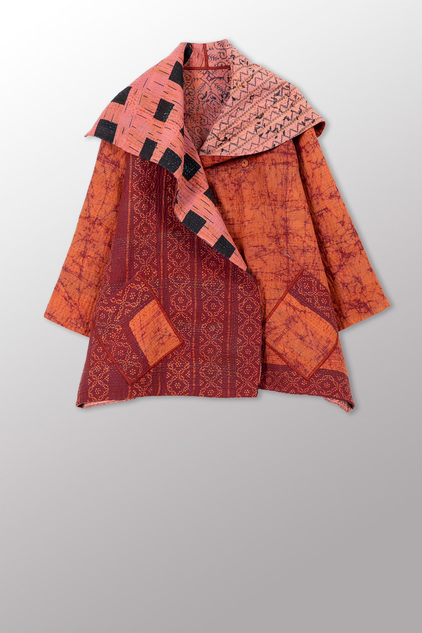 COTTON OVERDYE KANTHA FLARE JKT - ov4010-corg003a -