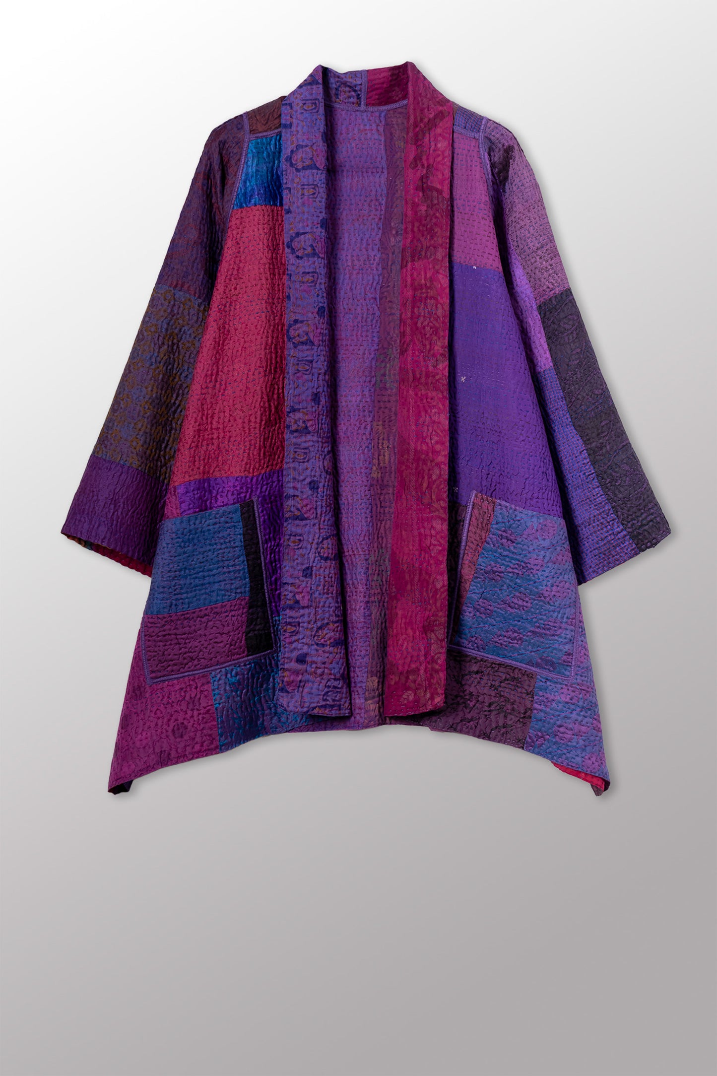 JACQUARD SILK KANTHA A-LINE JKT - js4003-cprp002a -