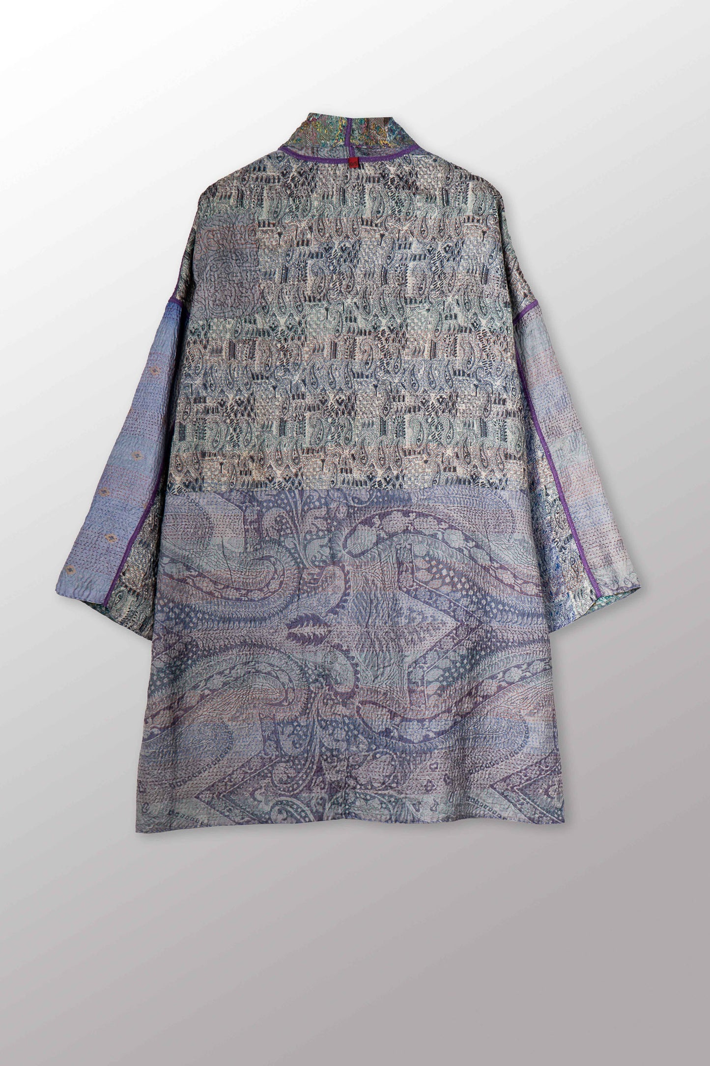 VINTAGE SILK KANTHA HAORI JACKET - sv2068-0004a -