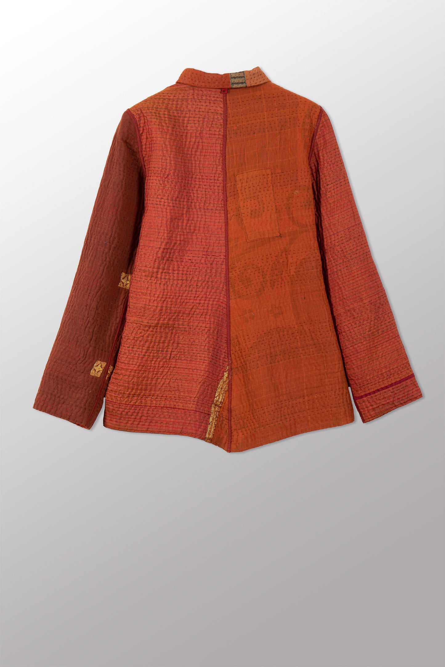 COTTON SILK SW PATCH KANTHA SIMPLE JKT - ws4022-org -