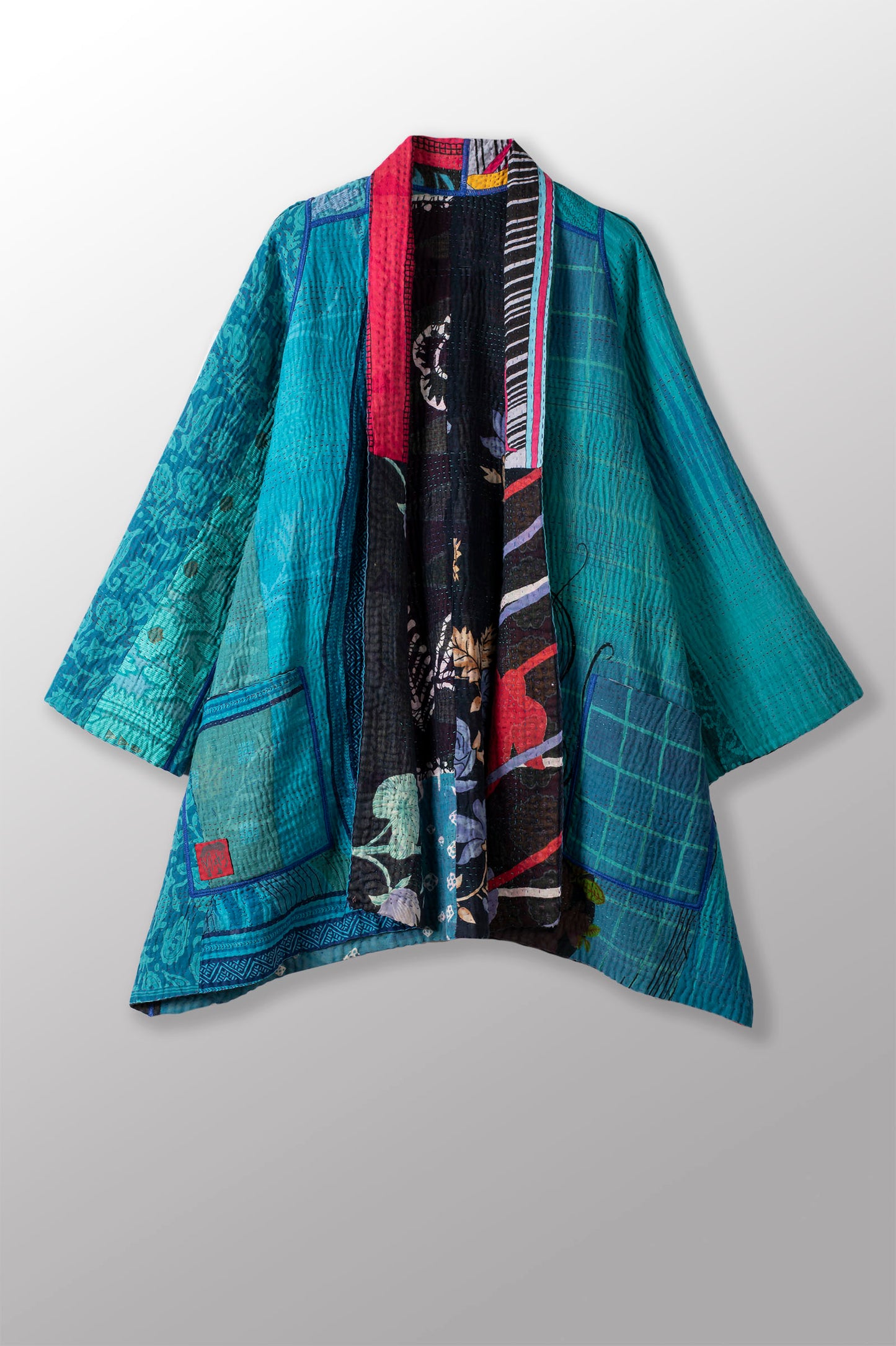 PUZZLE KANTHA A-LINE JKT - pz4003-blu -