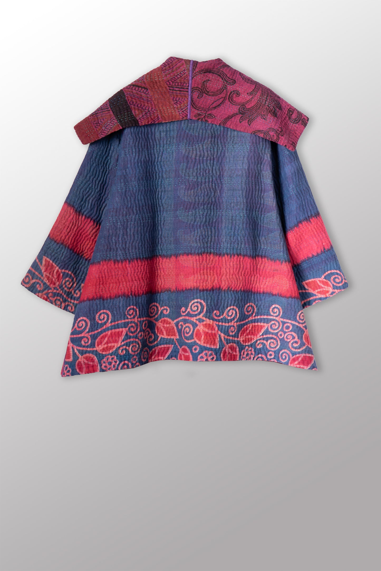 VINTAGE COTTON KANTHA FLARE JKT - cv4010-0165a -