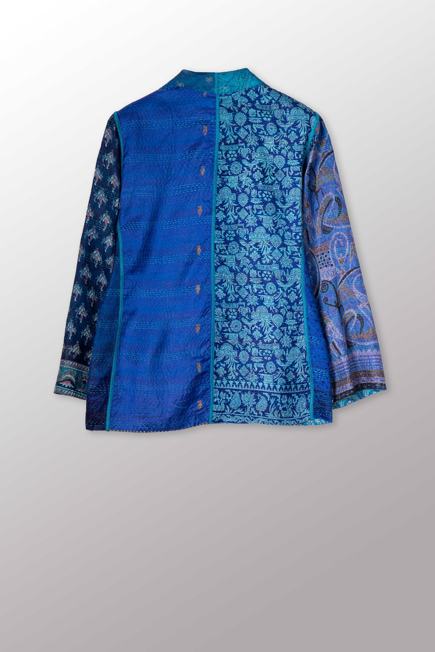 VINTAGE SILK KANTHA SHORT JKT - sv2007-0068m -