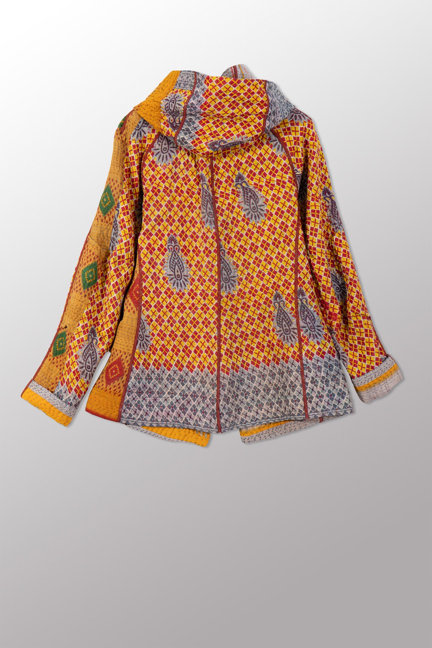 VINTAGE COTTON KANTHA HOODIE JKT - cv4036-0022s -