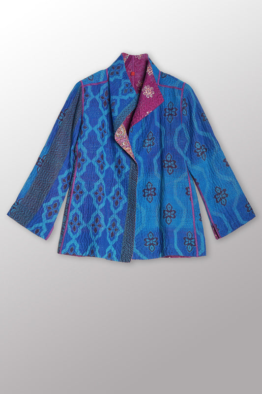 VINTAGE COTTON KANTHA SHORT JKT - cv4007-0334s -
