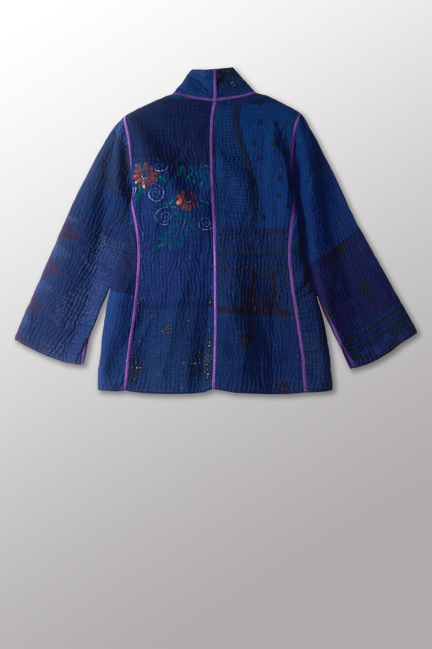 MUJI PATCH KANTHA SHORT JKT - mp4007-nvy -