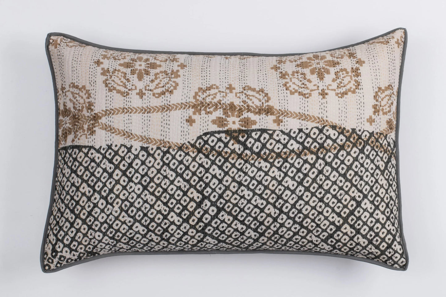 Vintage Kimono Print  Orange  Cushion