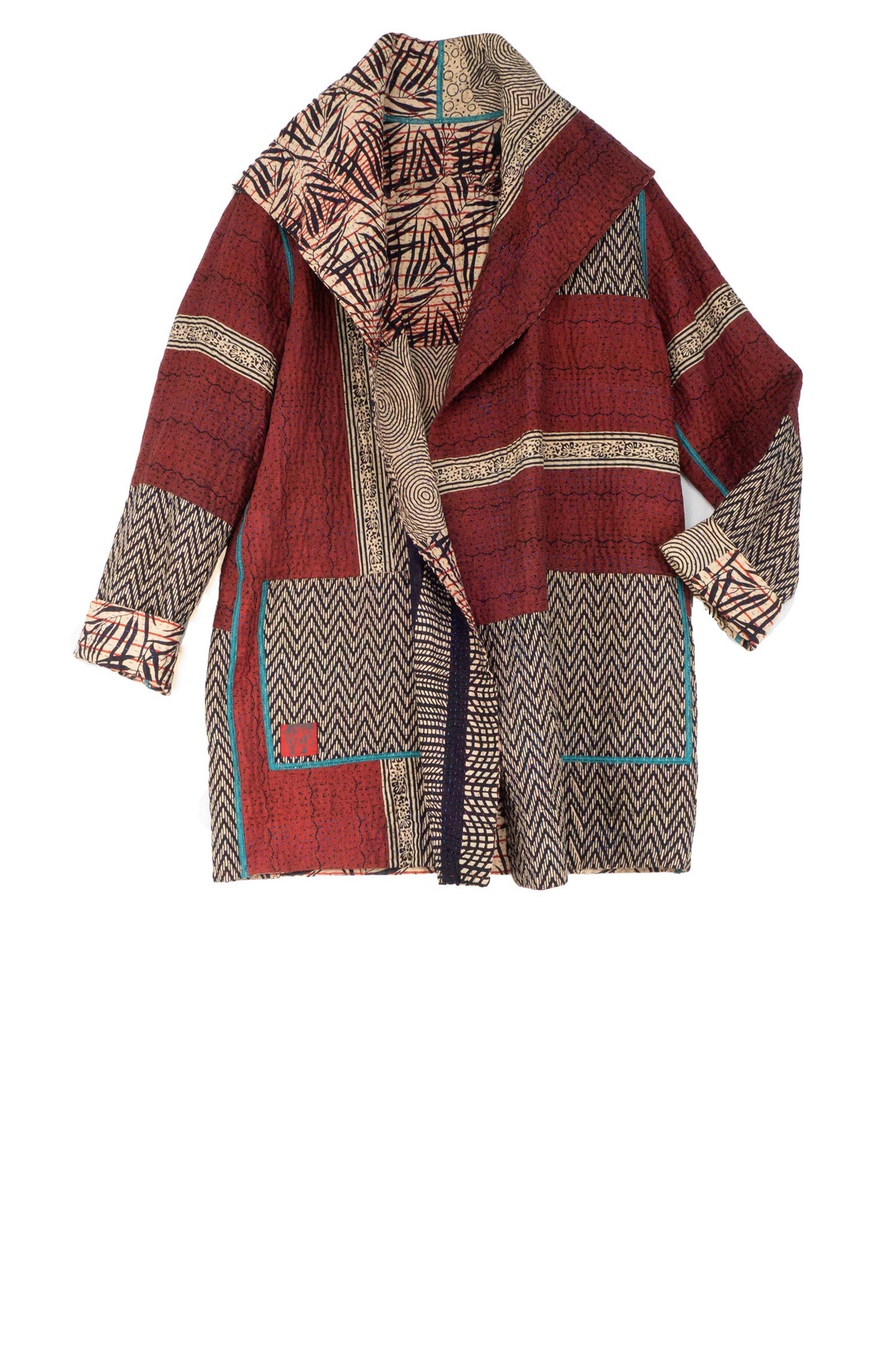 SOHO BAMBOO KANTHA POCKET JKT - bo4002-blk -