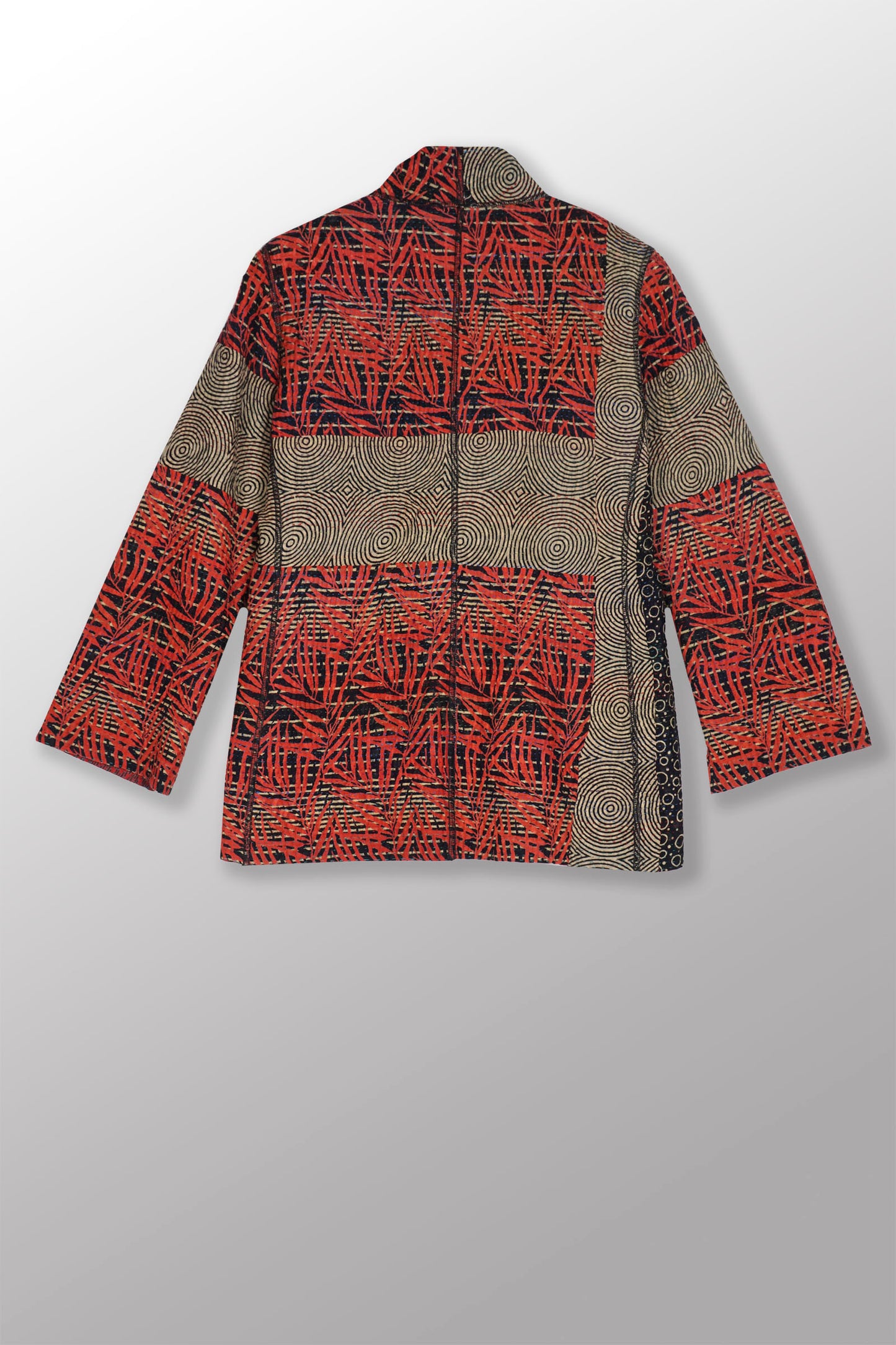 SOHO BAMBOO KANTHA SHORT JKT - bo4007-red -