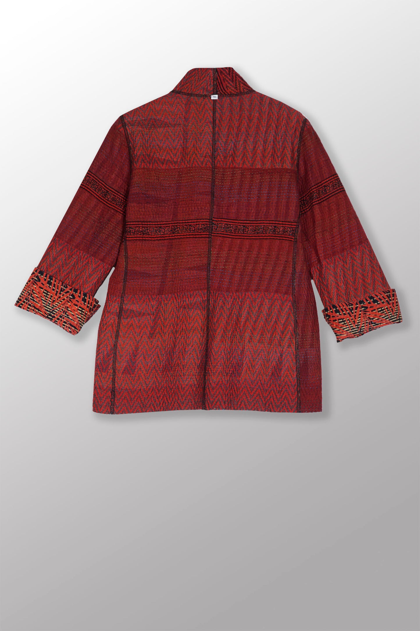 SOHO BAMBOO KANTHA SHORT JKT - bo4007-red -