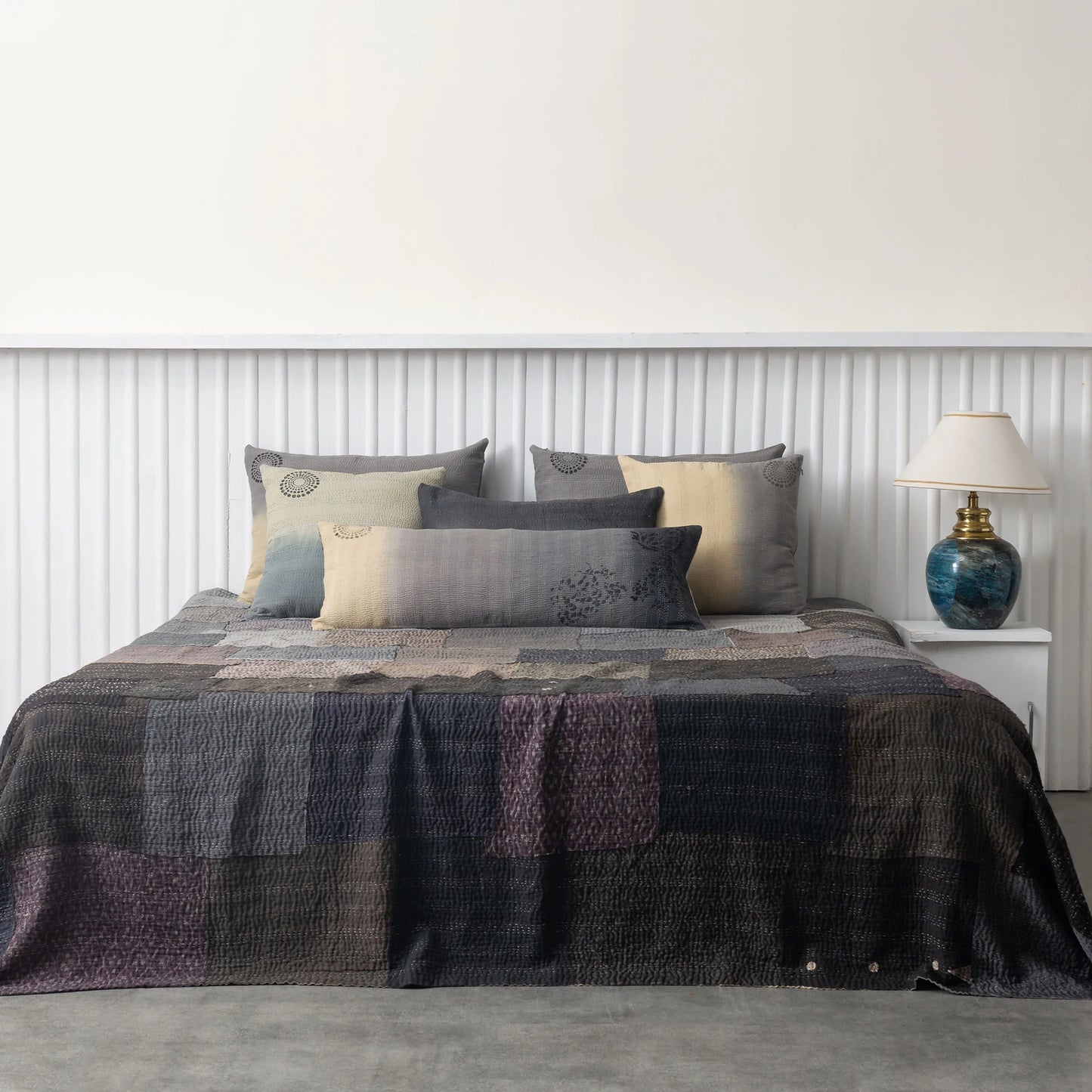 Ombre With Fray Patch Handmade Vintage Quilt - Yellowstone