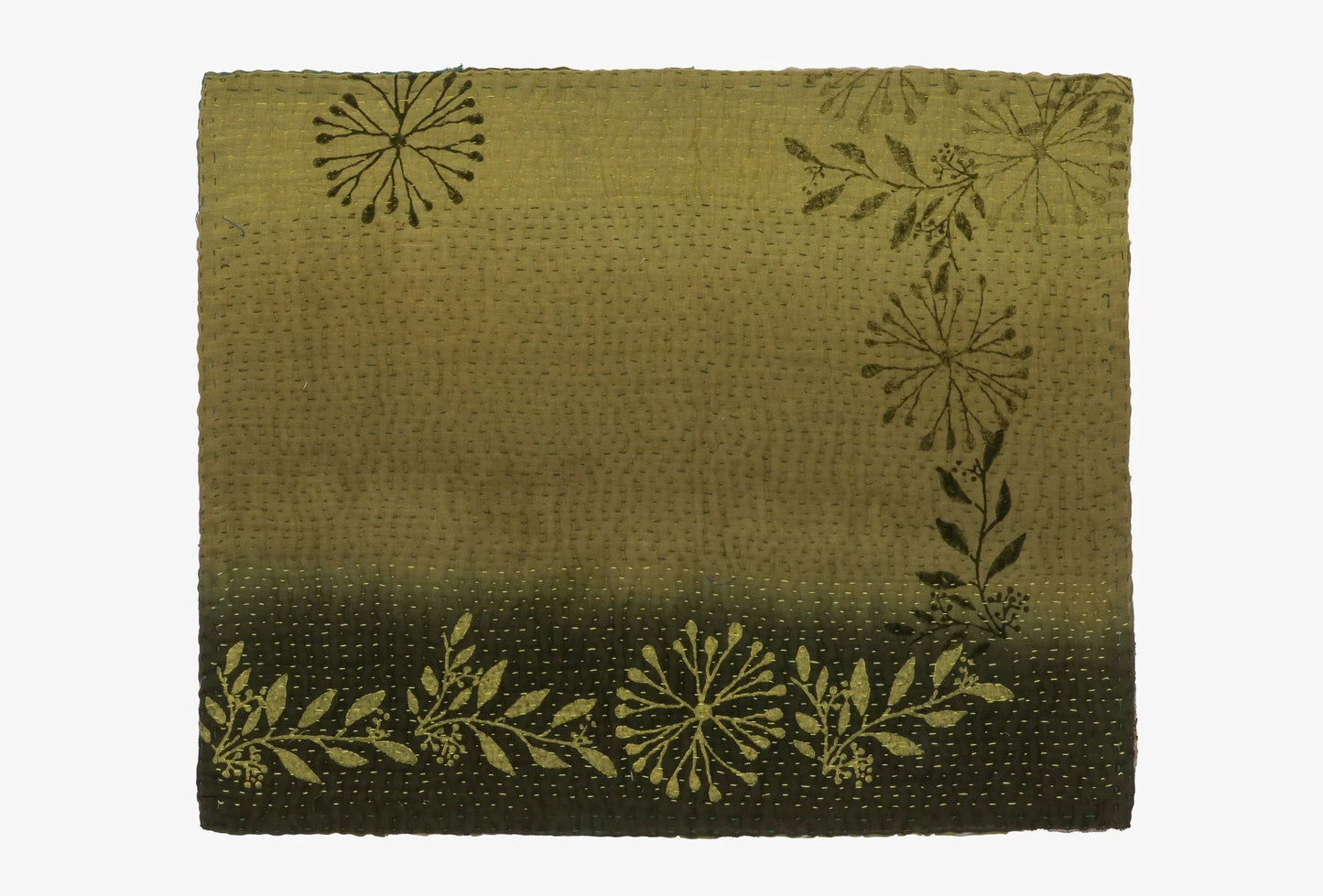 Ombre Patch Handmade Placemats -Green (Set of 2)