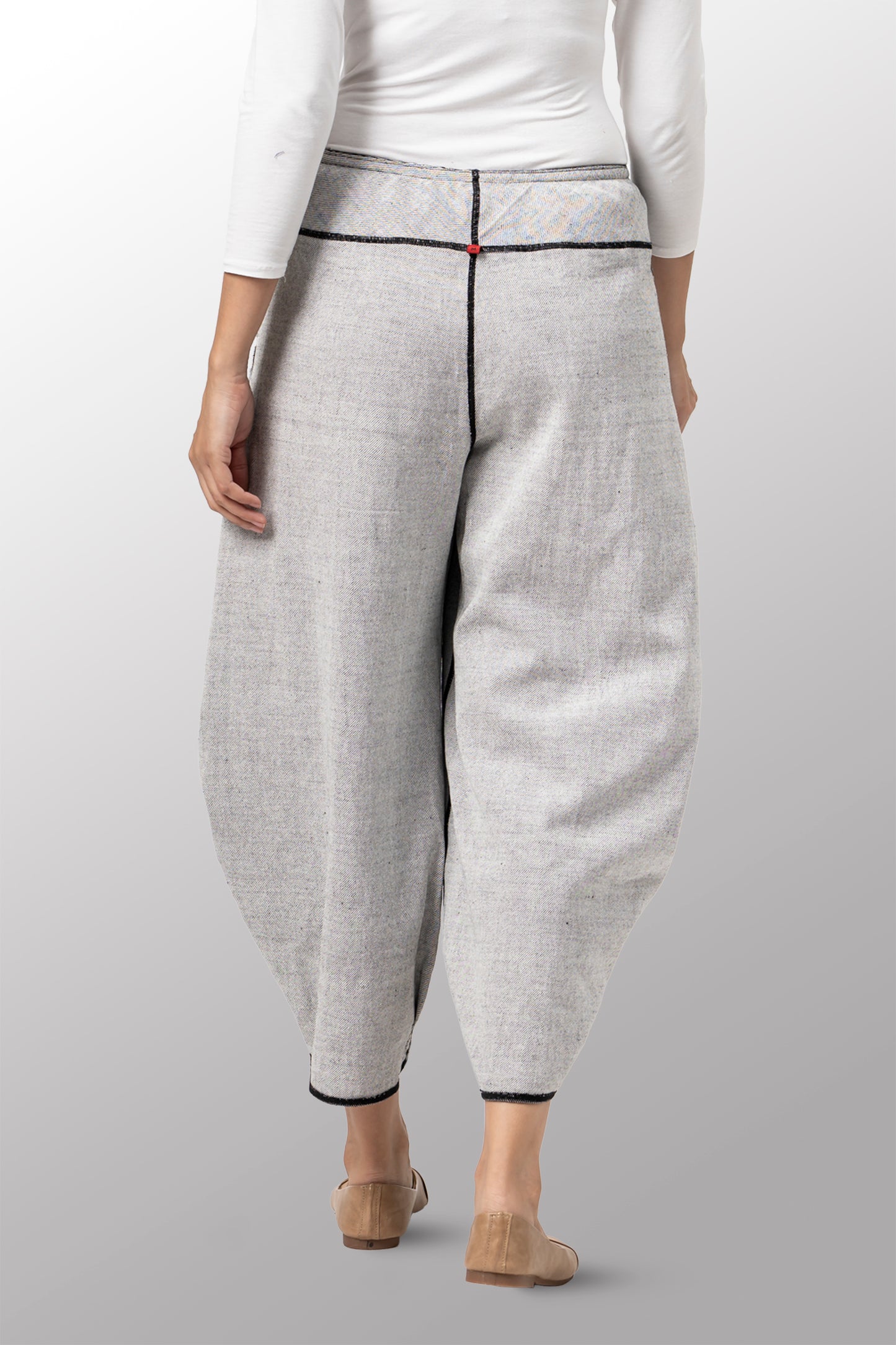 DENIM HAREM PANTS - dn1605-gry -