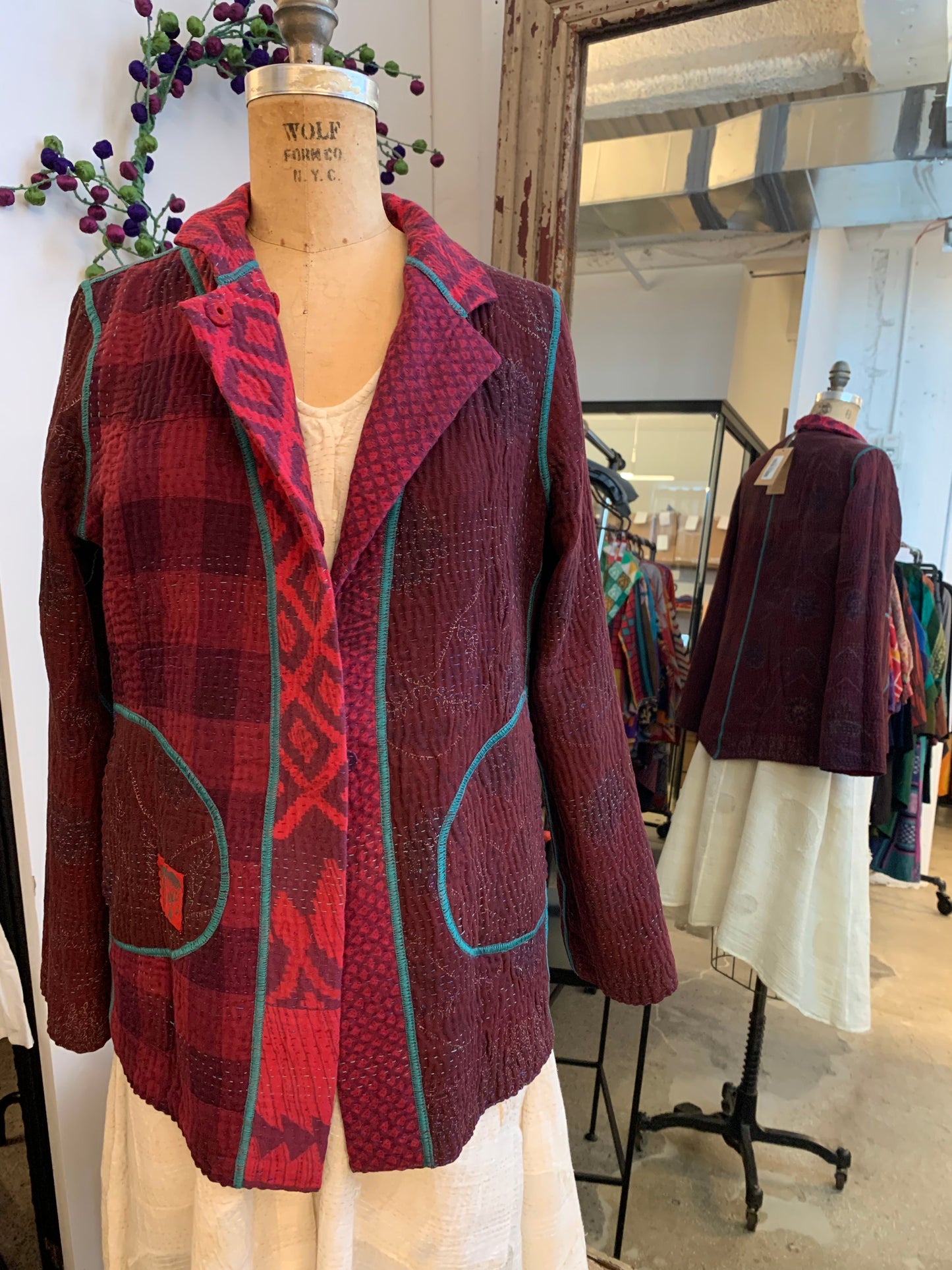 COTTON OVERDYE KANTHA SIMPLE JKT - ov4022-cred001s -