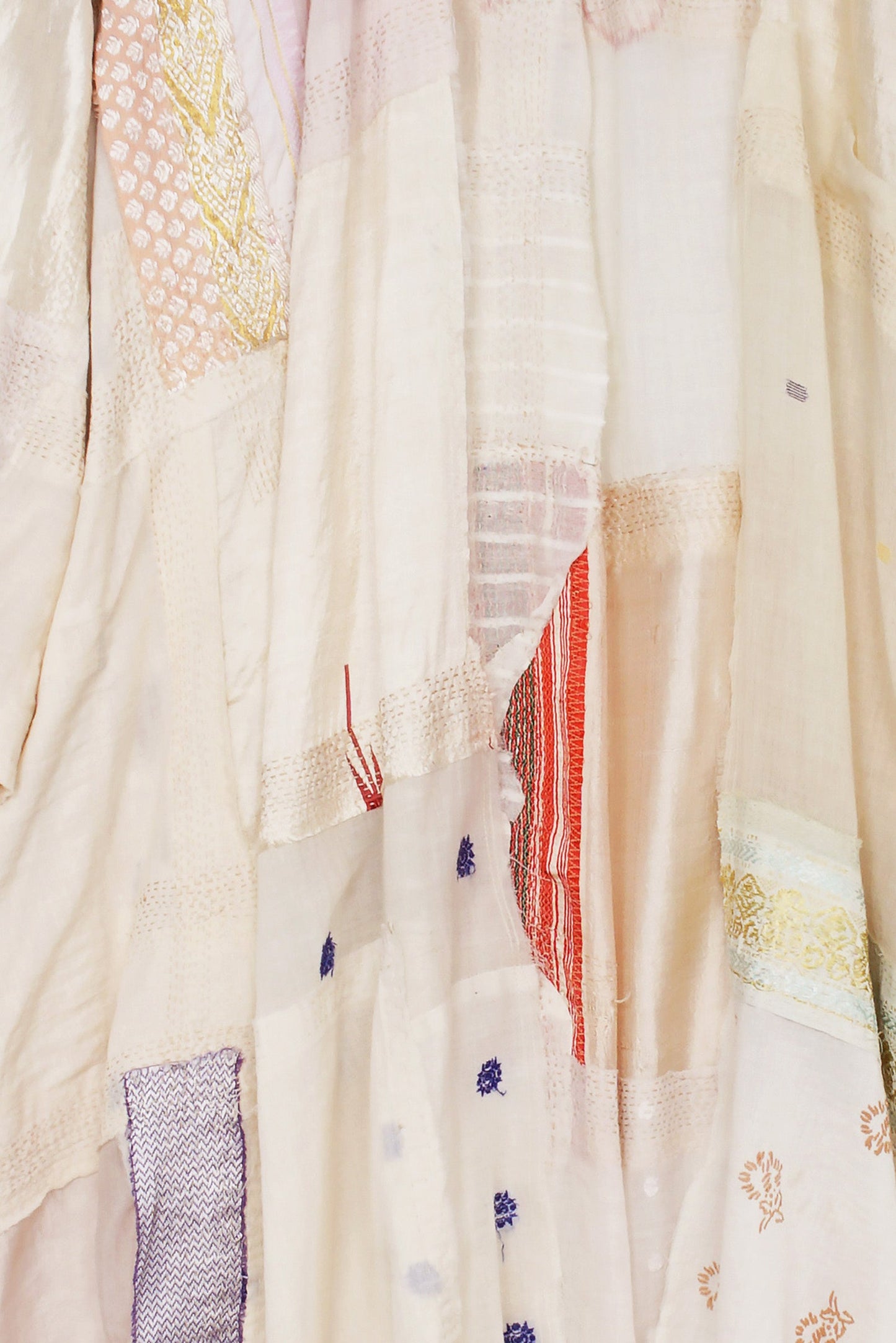 MOSAIC TILE PATCH KANTHA KIMONO DUSTER - mt1317-ivy -