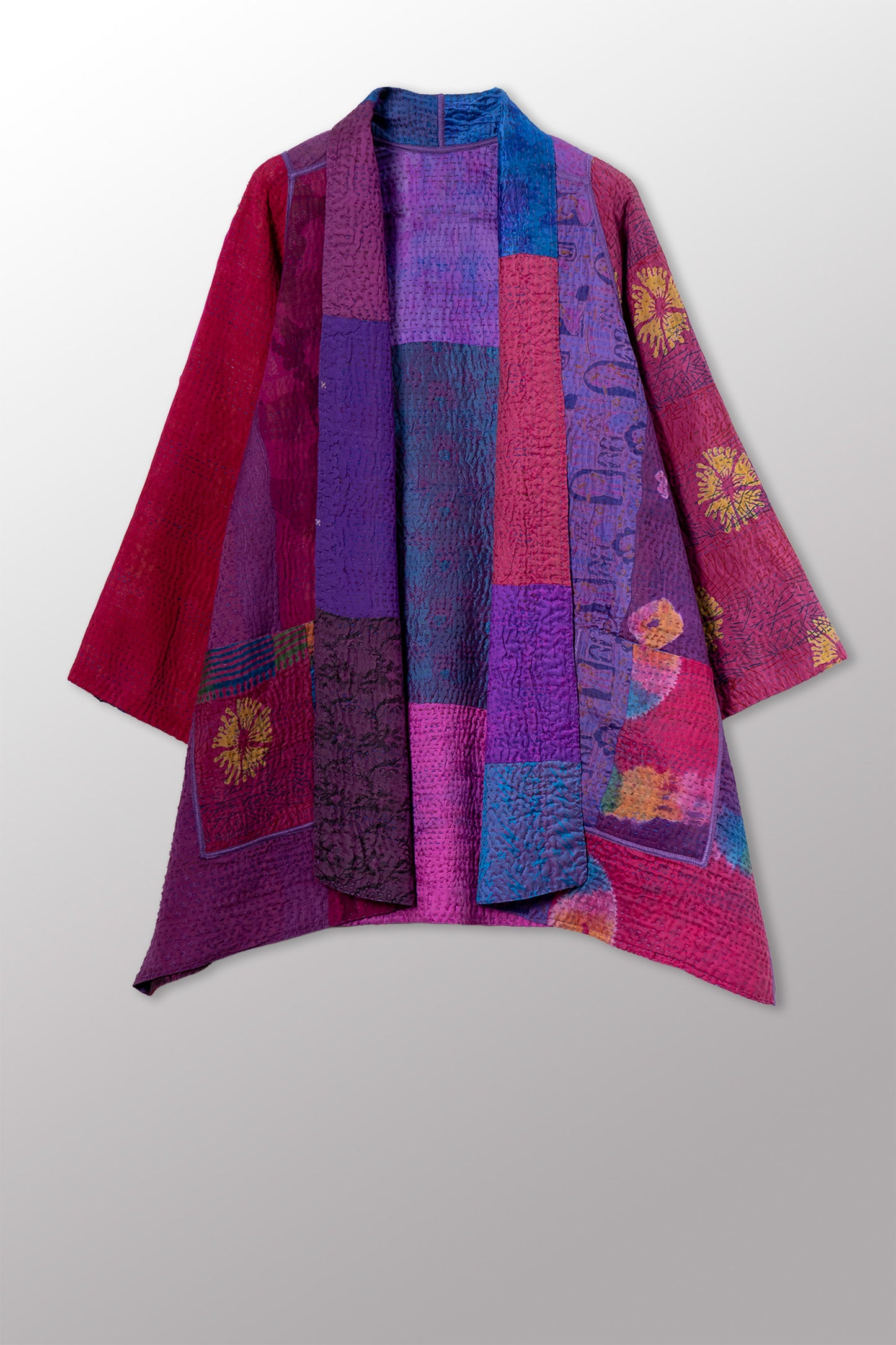 JACQUARD SILK KANTHA A-LINE JKT - js4003-cprp002a -