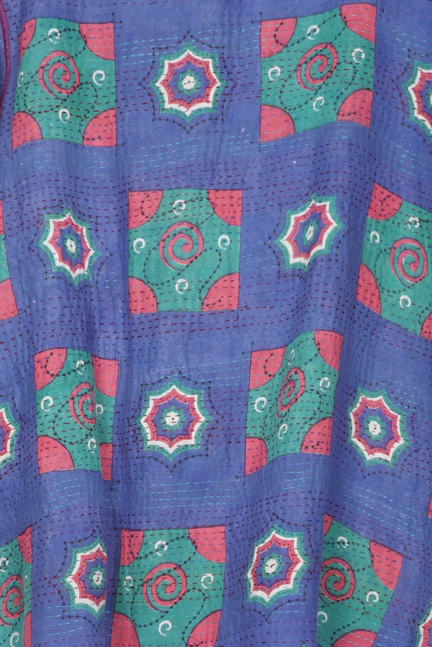 VINTAGE COTTON KANTHA FLARE JKT - cv2010-0058a -