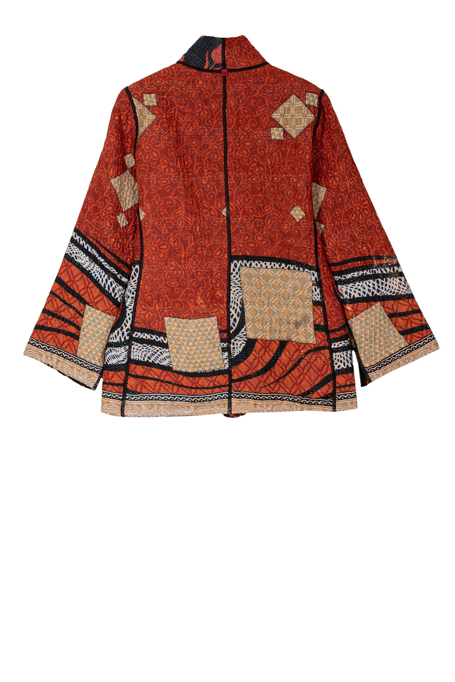 VINTAGE COTTON KANTHA SHORT JACKET - cv4007-0297m -