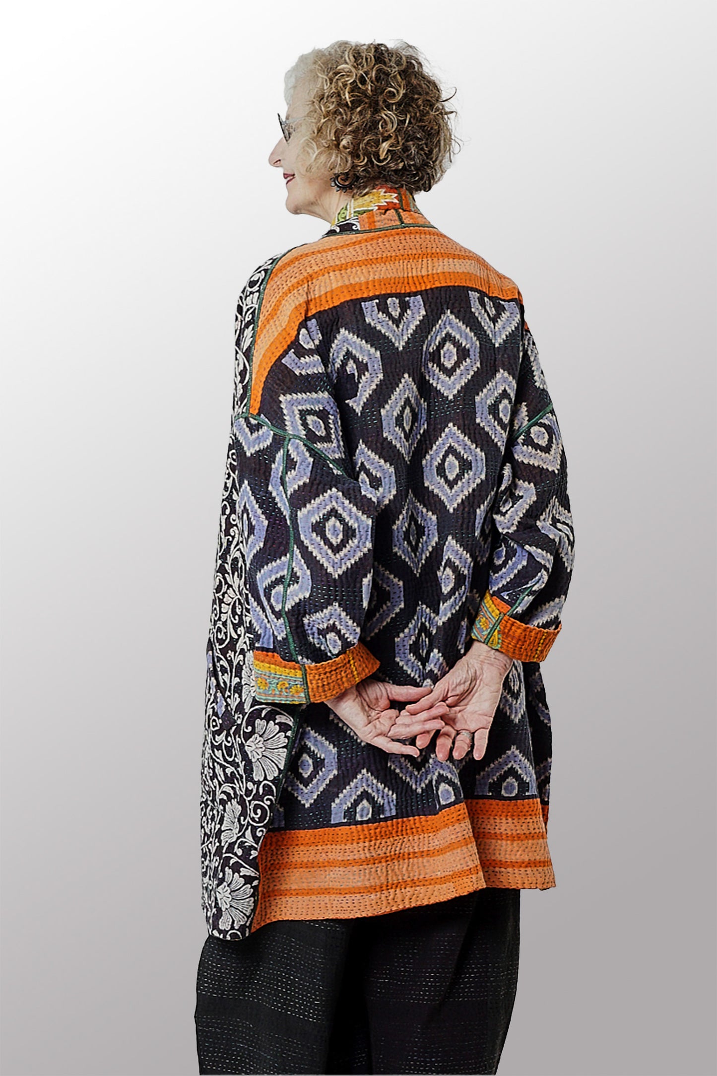 VINTAGE COTTON KANTHA HAORI JKT - cv4068-0003a -