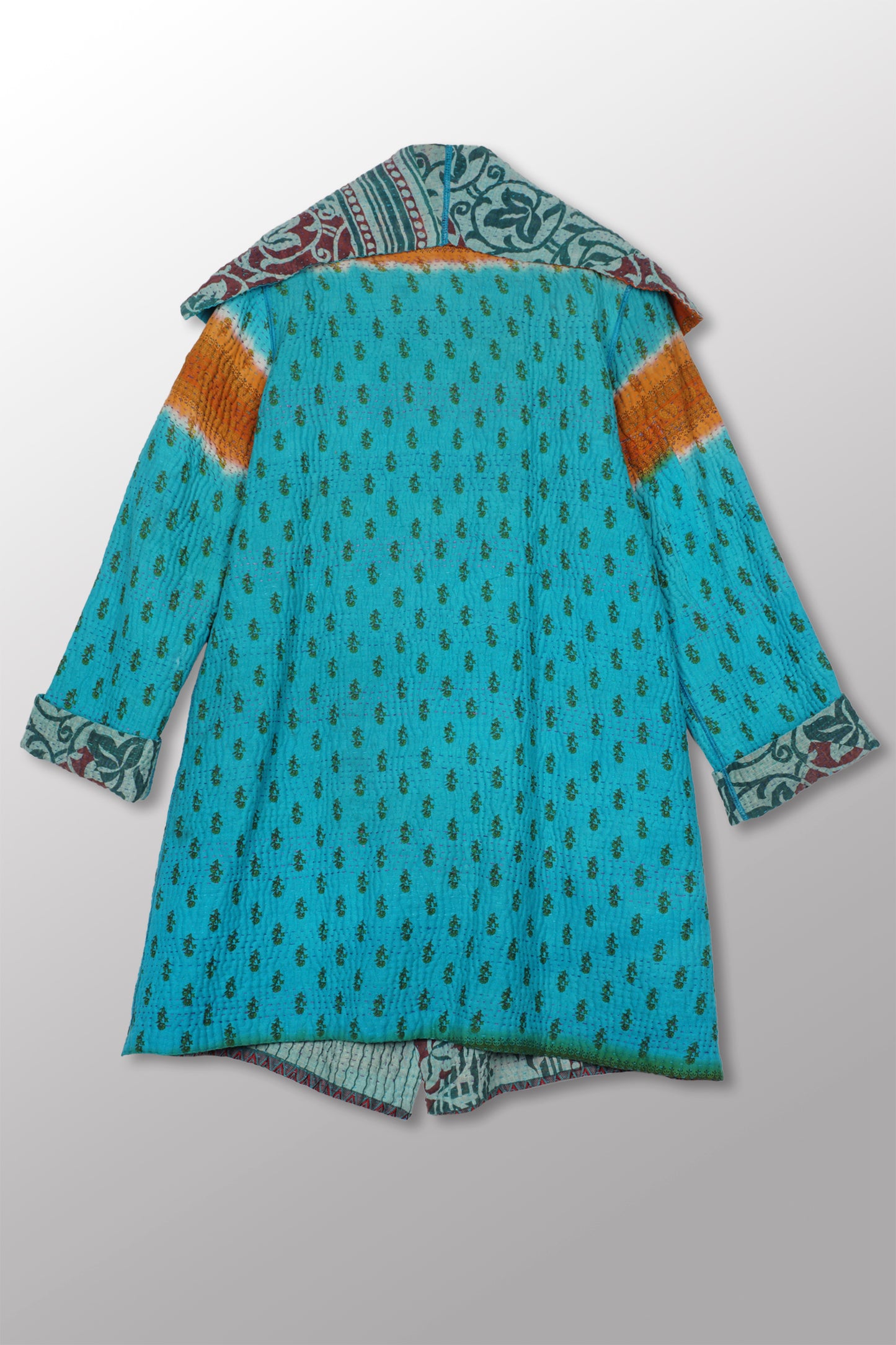 VINTAGE COTTON KANTHA POCKET COAT - cv4301-0020a -