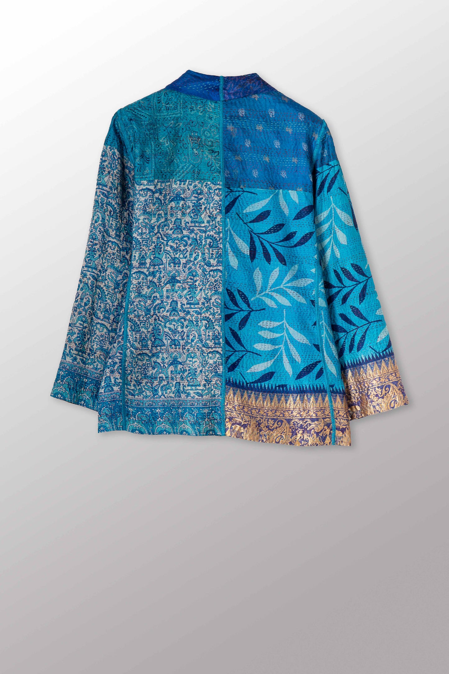 VINTAGE SILK KANTHA SHORT JKT - sv2007-0068m -