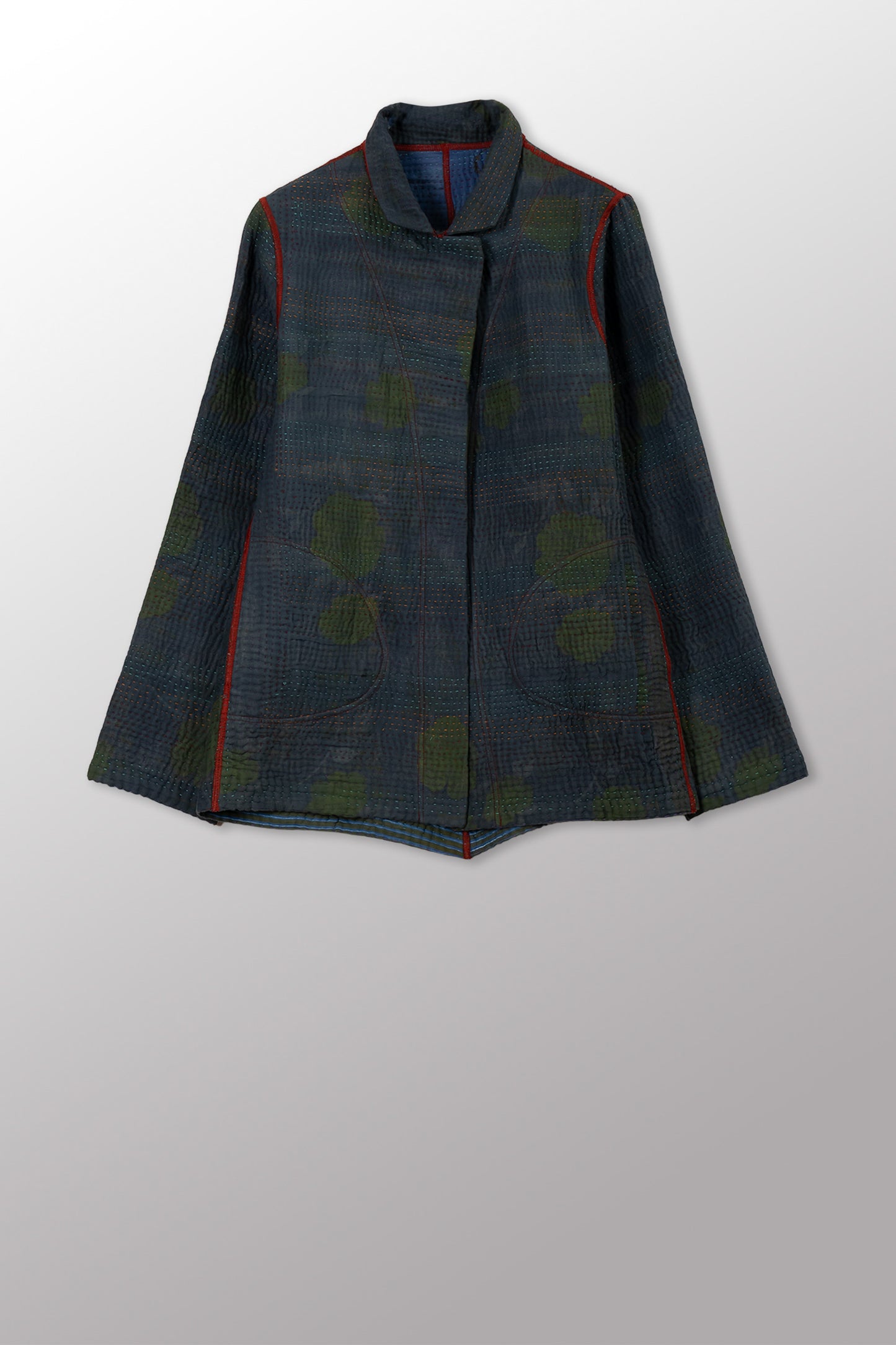 COTTON OVERDYE KANTHA SIMPLE JKT - ov4022-cblu001m -