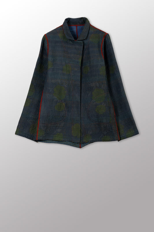 COTTON OVERDYE KANTHA SIMPLE JKT - ov4022-cblu001m -