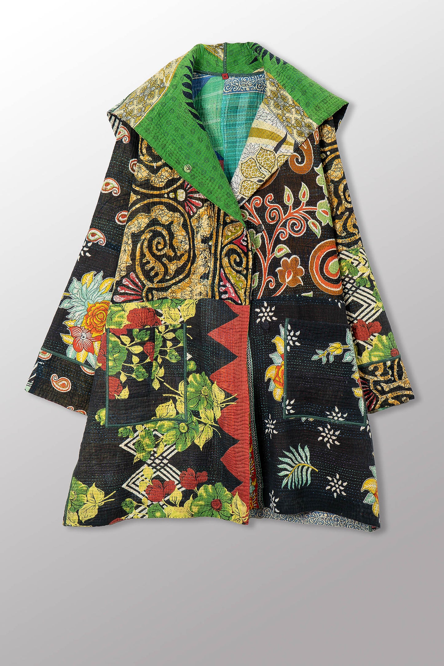 PUZZLE KANTHA POCKET MEDIUM COAT - pz4316-0002m -