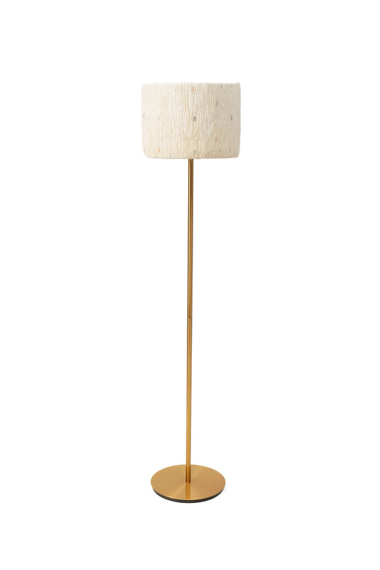 New Dawn Saree Pleated ivory - Floor Lampshade