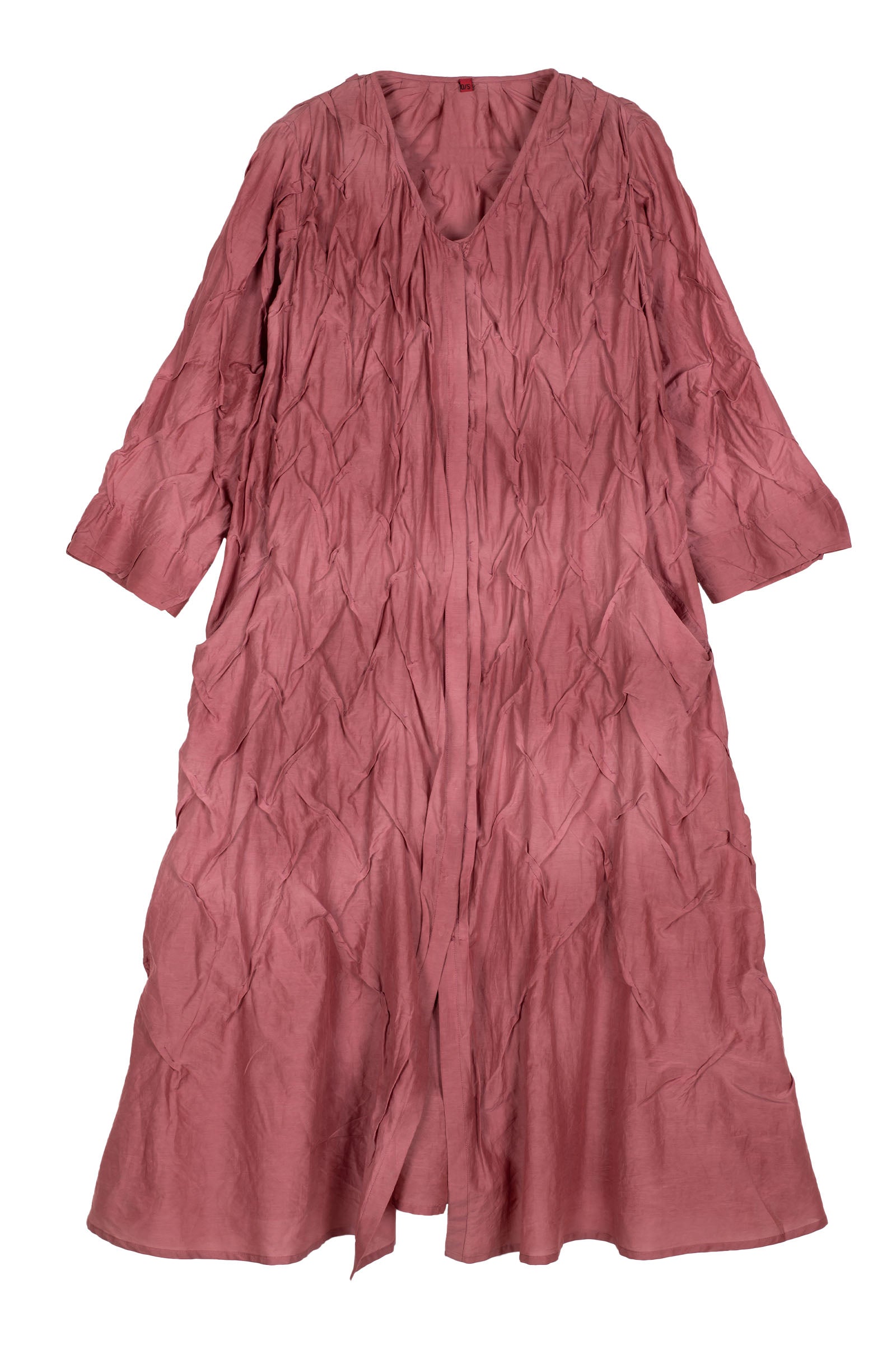 DYED COTTON SILK VOILE WAVY TUCK A-LINE DRESS - dc1453-pik - Mieko Mintz US WHOLESALE DYED COTTON SILK VOILE WAVY TUCK A-LINE DRESS - dc1453-pik - Mieko Mintz US WHOLESALE