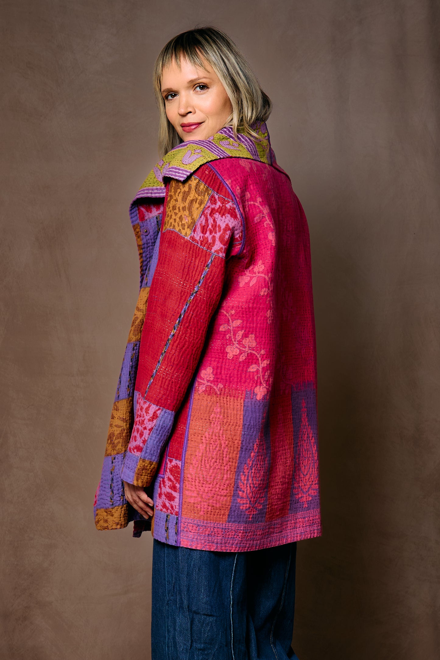 COTTON OVERDYE KANTHA POCKET JKT - ov4002-cpik001a -
