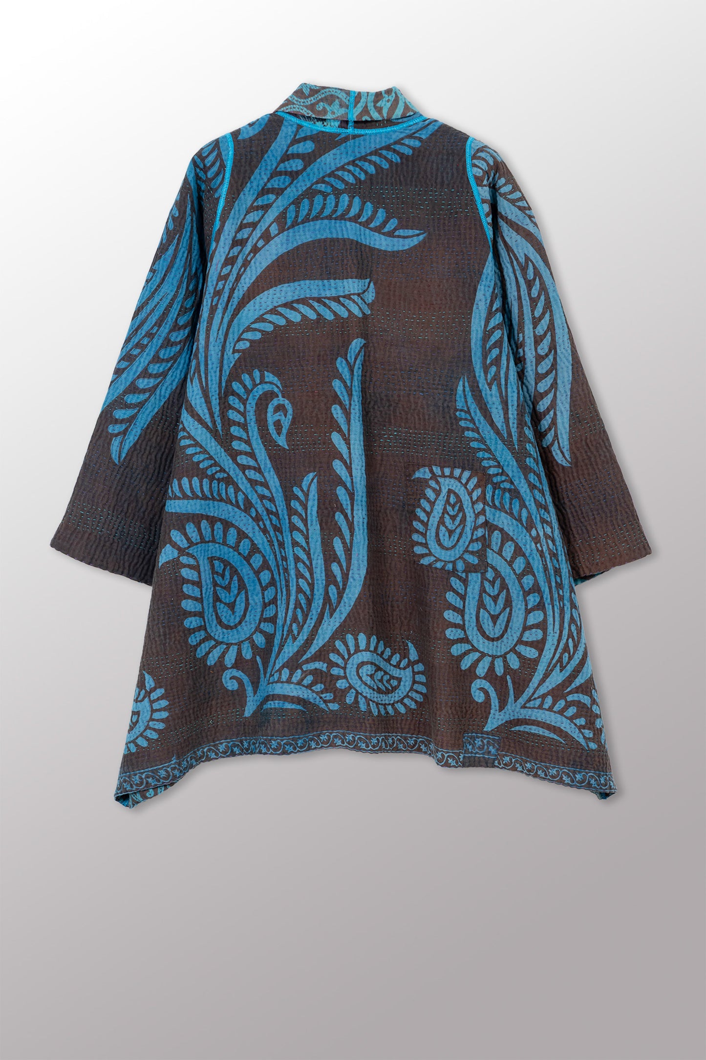 COTTON OVERDYE KANTHA A-LINE JKT - ov4003-ctuq005a -