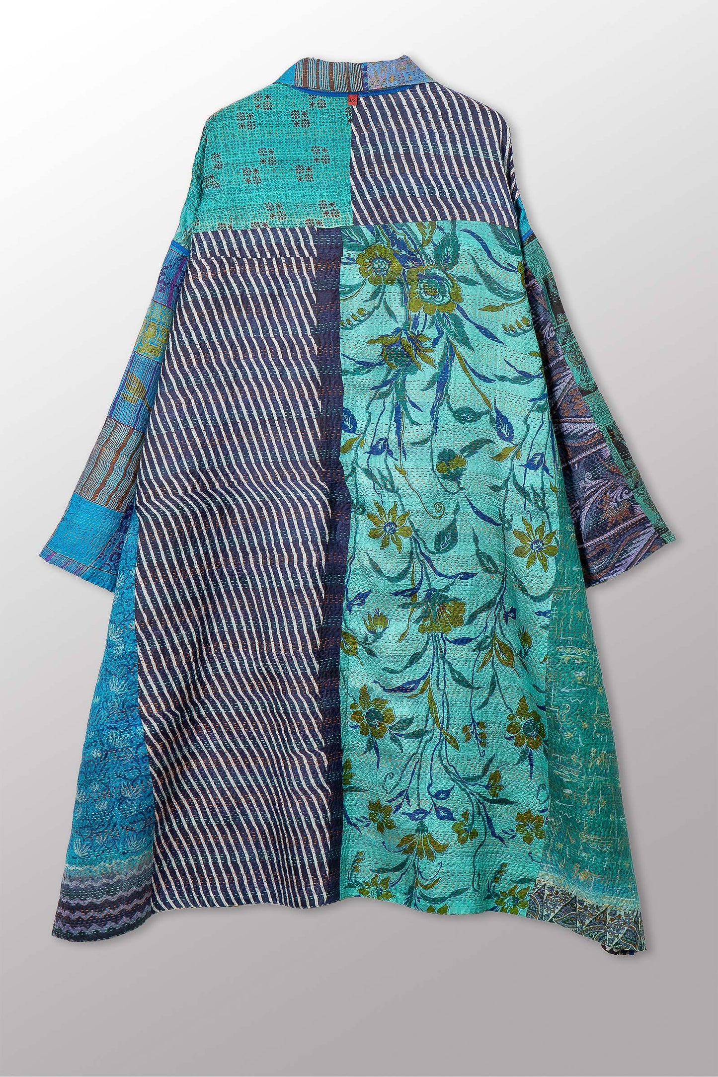 VINTAGE SILK KANTHA NEW OVERSIZED COAT - sv2342-0011a -