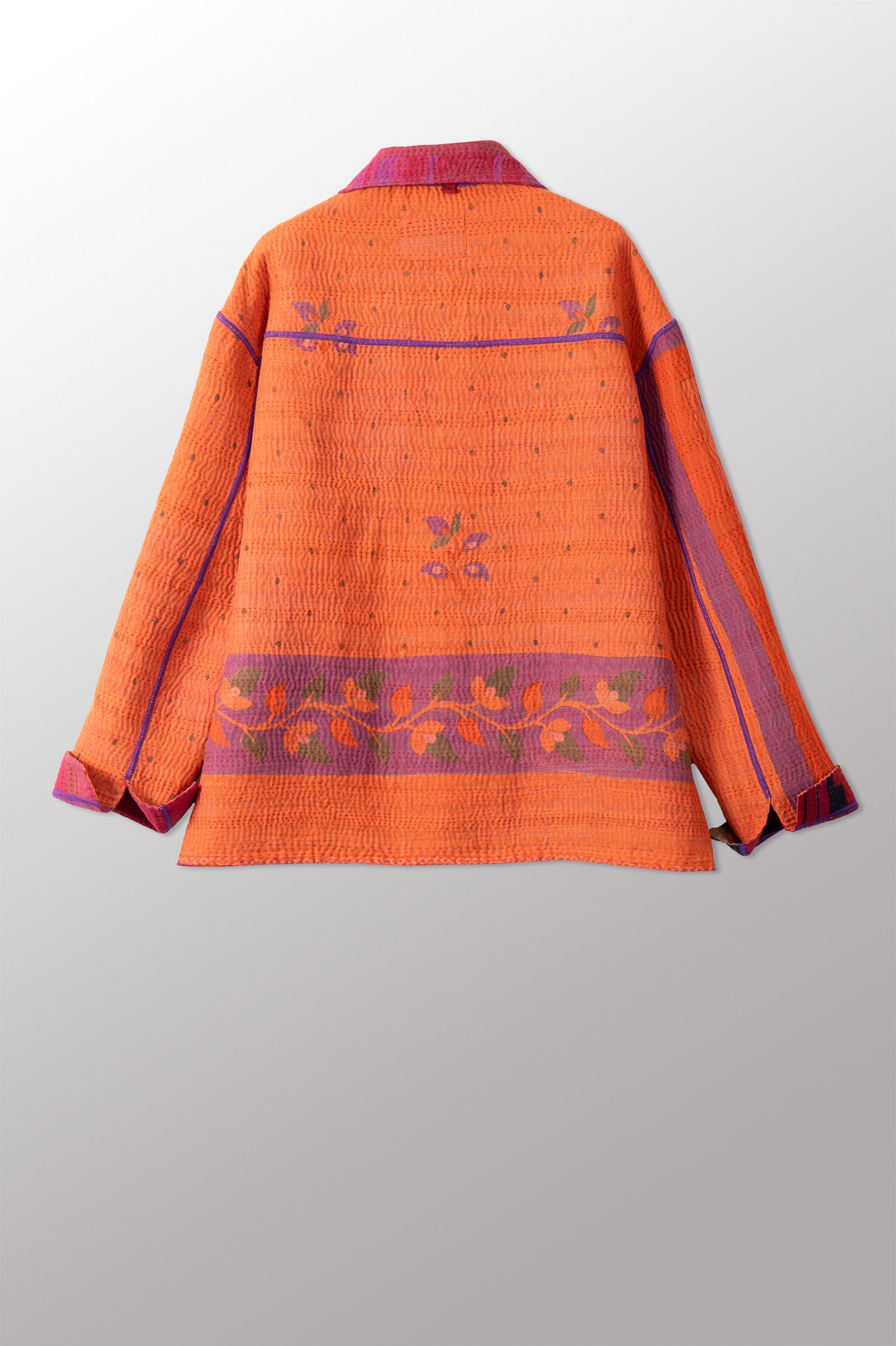 COTTON OVERDYE KANTHA WORKERS JACKET - ov4085-cfus002m -