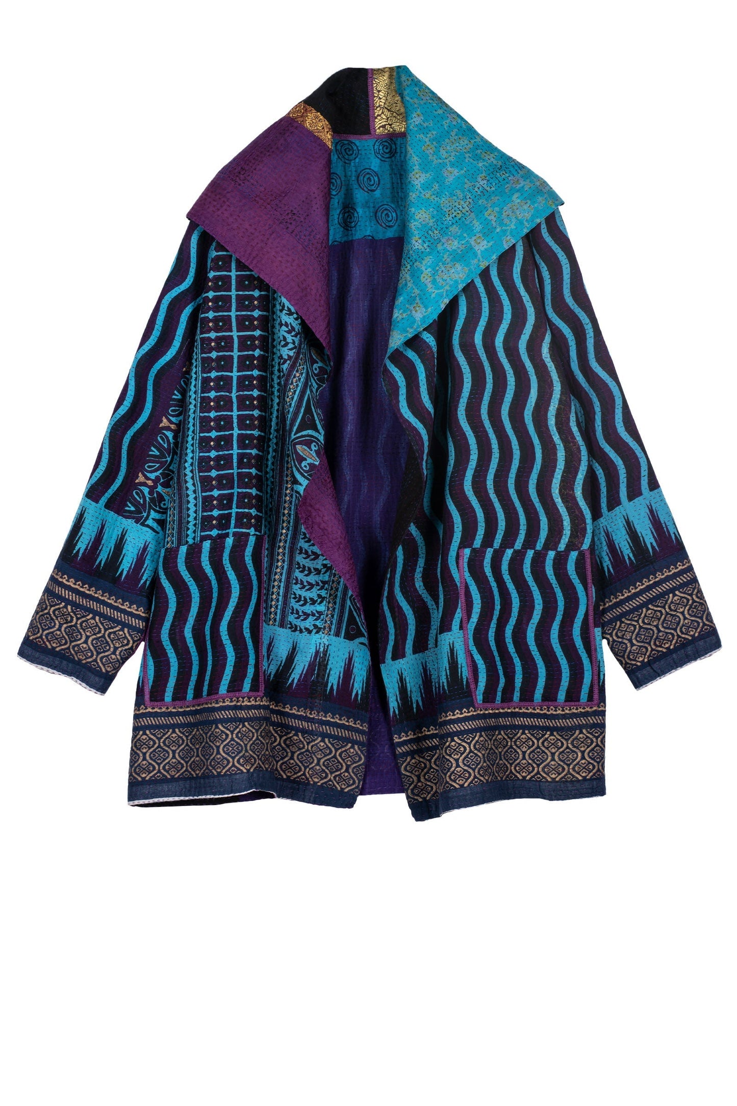 DESERT WAVES KANTHA POCKET JKT - dw2002-blu -