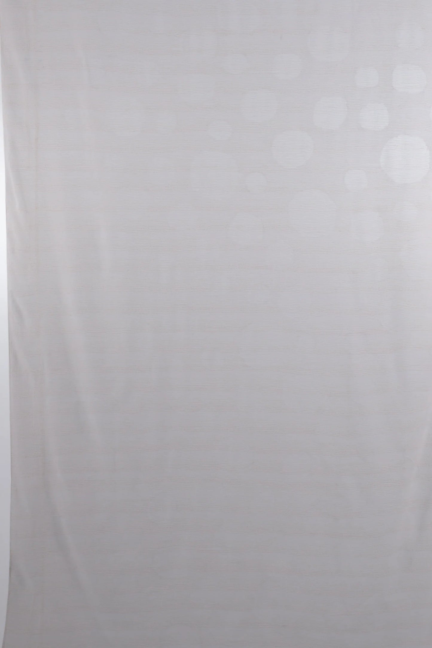 Cut Through Dot And Holes Kantha Curtain - White
