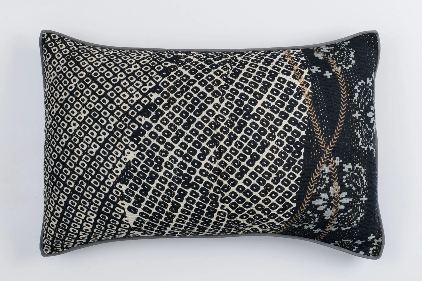 Vintage Kimono Print  Orange  Cushion