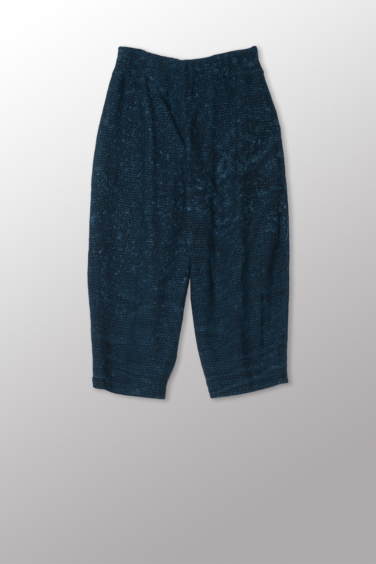 DUCK SUN DYE WITH PATCH KANTHA NEW LANTERN PANTS - us2651-nvy -